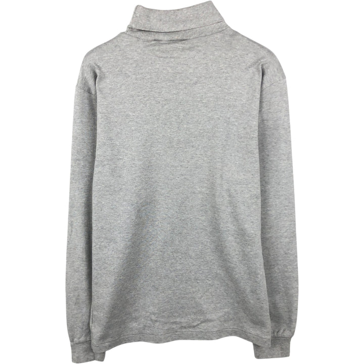 Eddie Bauer turtleneck long-sleeve t-shirt, made in USA, men's size L equivalent. cotton gray type Vintage Second Hand
