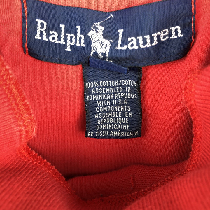 Ralph Lauren POLO by Ralph Lauren Turtleneck Long-Sleeve T-Shirt (Men's Size S) cotton red type Vintage Second Hand