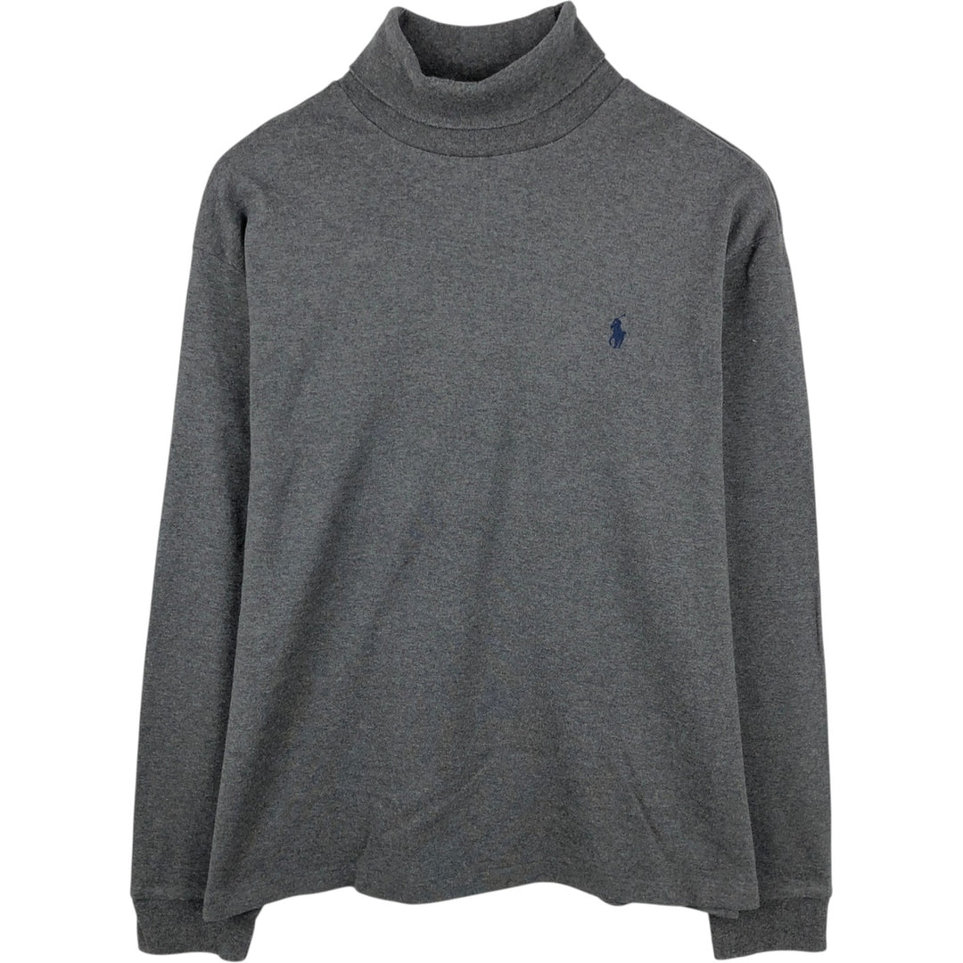Ralph Lauren POLO by Ralph Lauren Turtleneck Long-Sleeve T-Shirt (Men's XL equivalent) cotton gray type Vintage Second Hand