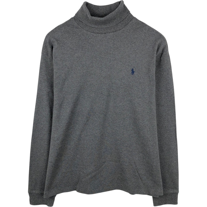 Ralph Lauren POLO by Ralph Lauren Turtleneck Long-Sleeve T-Shirt (Men's XL equivalent) cotton gray type Vintage Second Hand