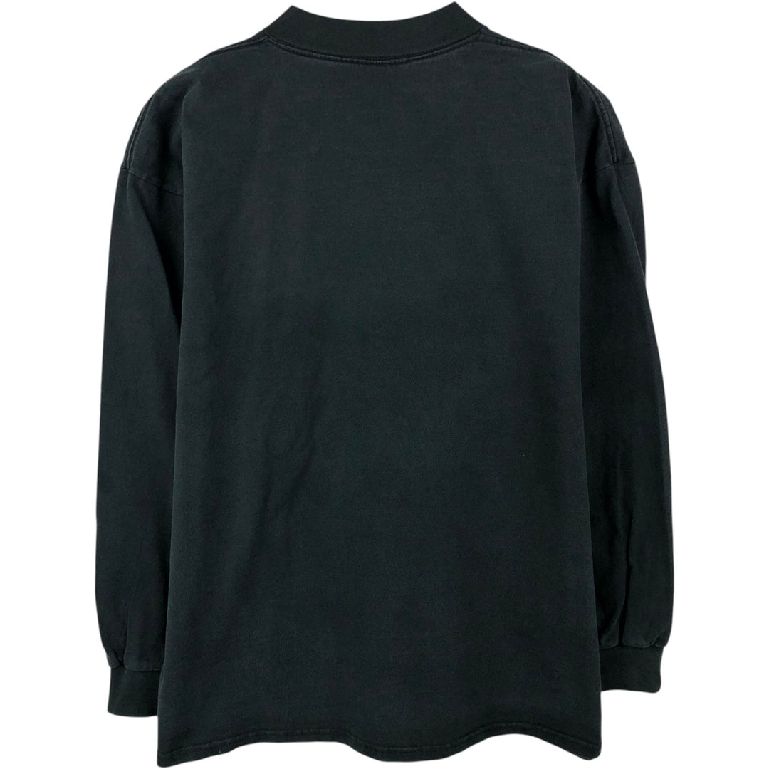 90'S Nike Mock Neck Long-Sleeve T-Shirt, Made in USA, Men's XXL equivalent, Vintage cotton black type Vintage Second Hand