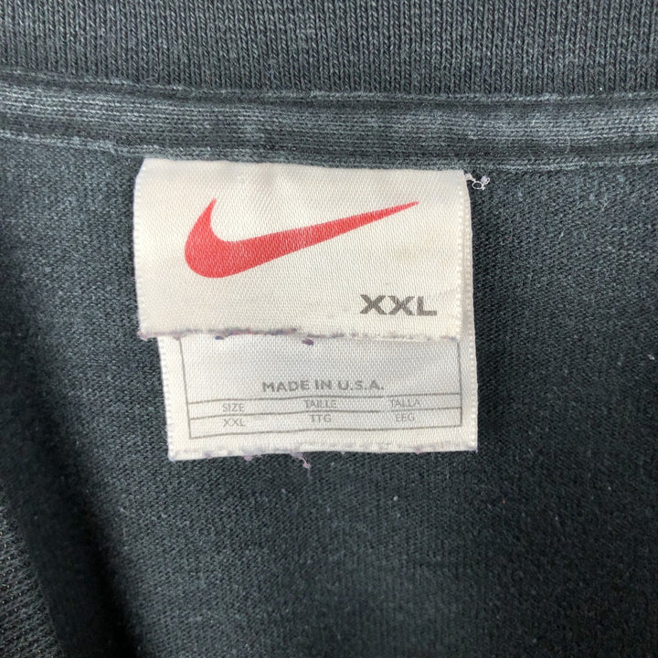 90'S Nike Mock Neck Long-Sleeve T-Shirt, Made in USA, Men's XXL equivalent, Vintage cotton black type Vintage Second Hand