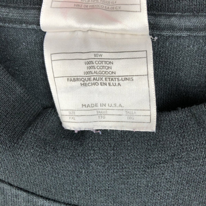 90'S Nike Mock Neck Long-Sleeve T-Shirt, Made in USA, Men's XXL equivalent, Vintage cotton black type Vintage Second Hand