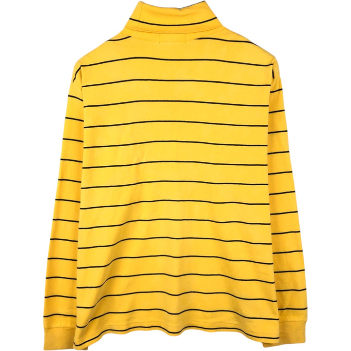 Ralph Lauren POLO by Ralph Lauren Striped Pattern Turtleneck Long-Sleeve T-Shirt (Men's XL equivalent) cotton yellow type Vintage Second Hand