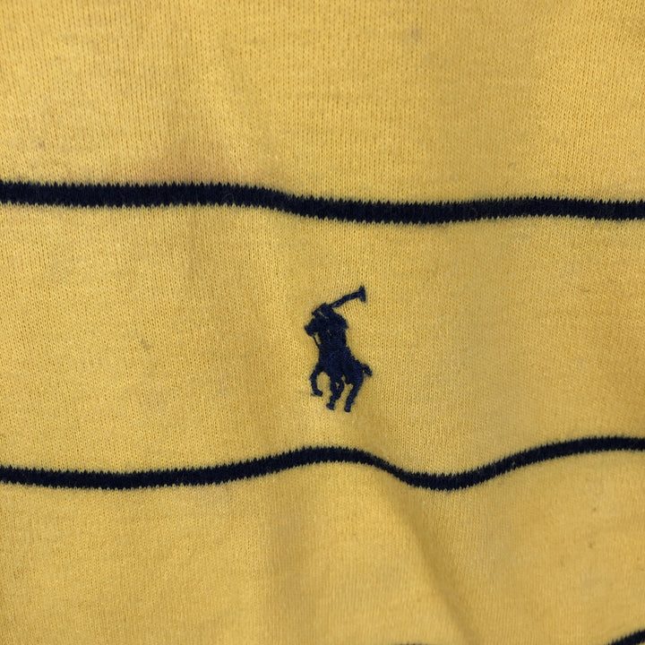 Ralph Lauren POLO by Ralph Lauren Striped Pattern Turtleneck Long-Sleeve T-Shirt (Men's XL equivalent) cotton yellow type Vintage Second Hand