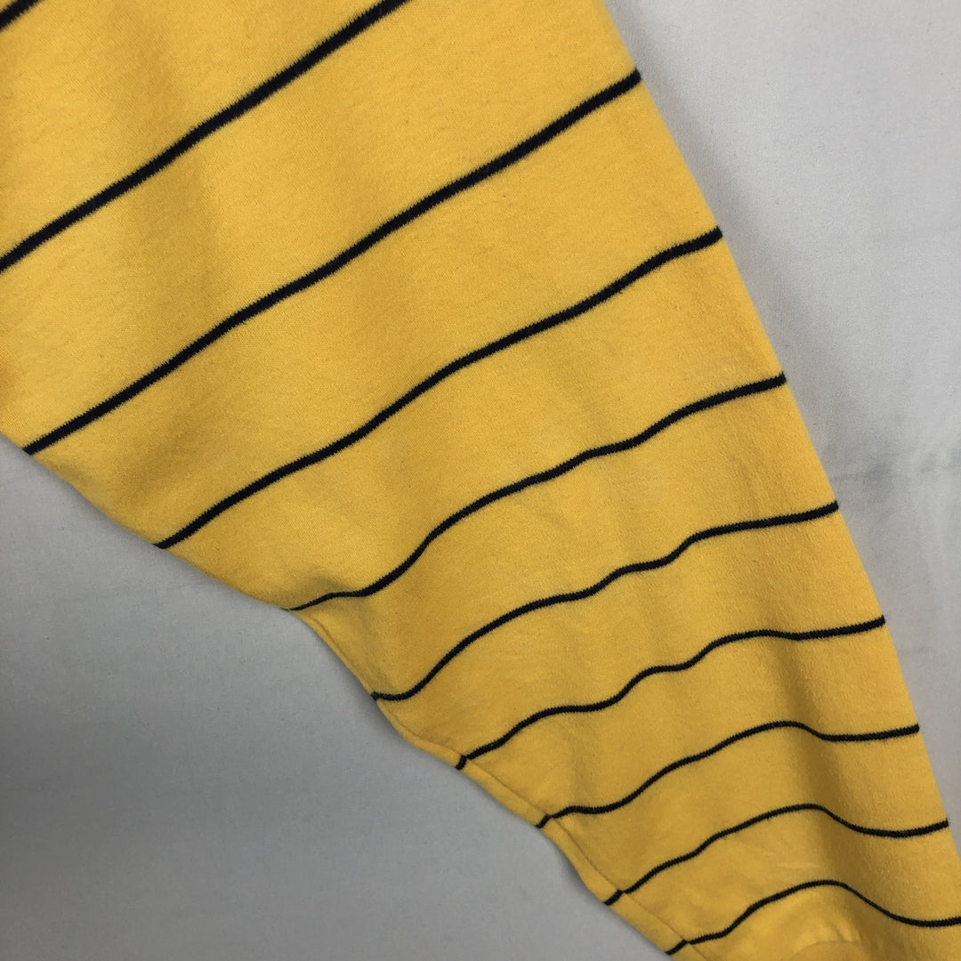 Ralph Lauren POLO by Ralph Lauren Striped Pattern Turtleneck Long-Sleeve T-Shirt (Men's XL equivalent) cotton yellow type Vintage Second Hand