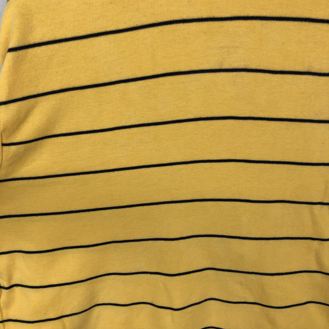 Ralph Lauren POLO by Ralph Lauren Striped Pattern Turtleneck Long-Sleeve T-Shirt (Men's XL equivalent) cotton yellow type Vintage Second Hand