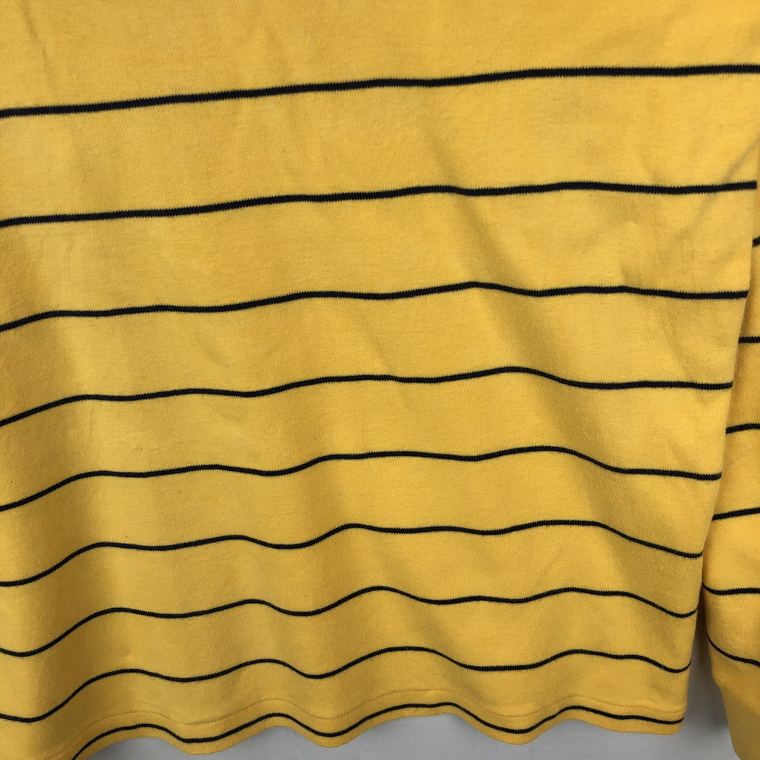 Ralph Lauren POLO by Ralph Lauren Striped Pattern Turtleneck Long-Sleeve T-Shirt (Men's XL equivalent) cotton yellow type Vintage Second Hand