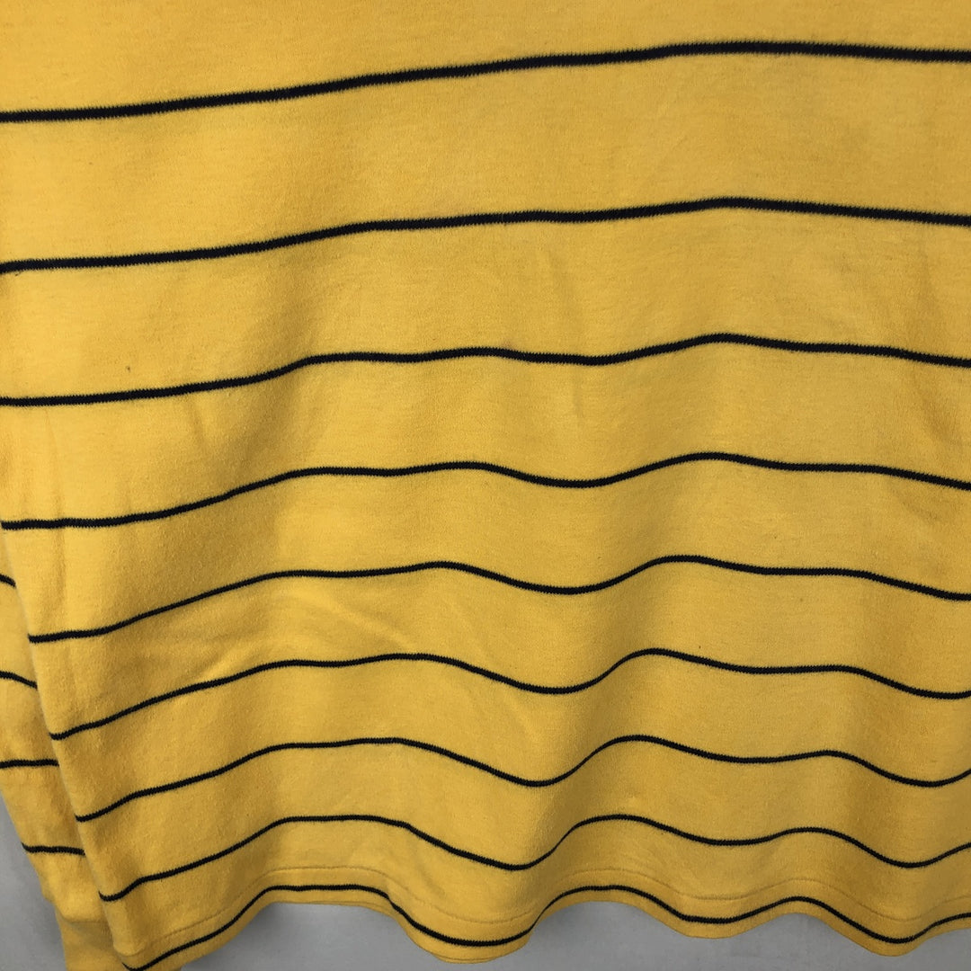 Ralph Lauren POLO by Ralph Lauren Striped Pattern Turtleneck Long-Sleeve T-Shirt (Men's XL equivalent) cotton yellow type Vintage Second Hand