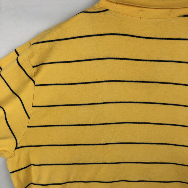 Ralph Lauren POLO by Ralph Lauren Striped Pattern Turtleneck Long-Sleeve T-Shirt (Men's XL equivalent) cotton yellow type Vintage Second Hand
