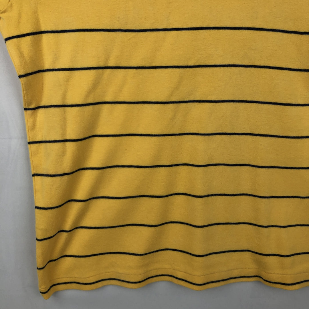Ralph Lauren POLO by Ralph Lauren Striped Pattern Turtleneck Long-Sleeve T-Shirt (Men's XL equivalent) cotton yellow type Vintage Second Hand