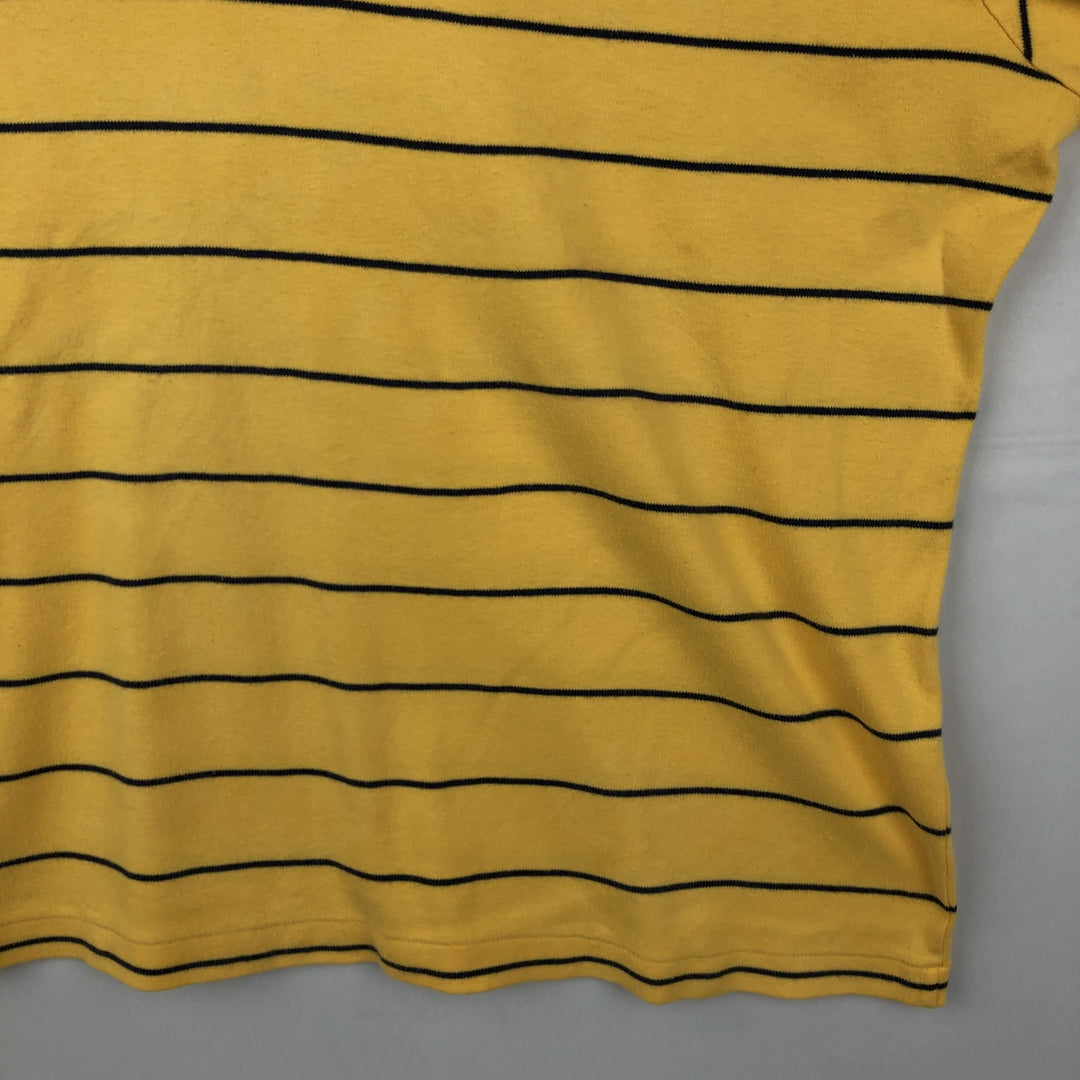 Ralph Lauren POLO by Ralph Lauren Striped Pattern Turtleneck Long-Sleeve T-Shirt (Men's XL equivalent) cotton yellow type Vintage Second Hand