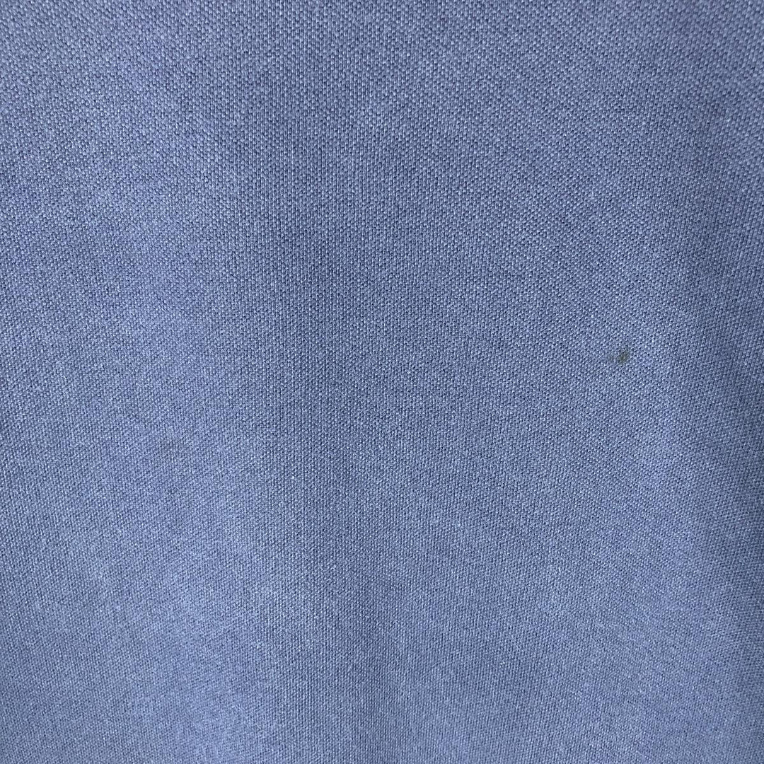 90'S Ralph Lauren POLO by Ralph Lauren pique turtleneck long-sleeved T-shirt, made in USA, men's size L equivalent. cotton navy blue type Vintage Second Hand