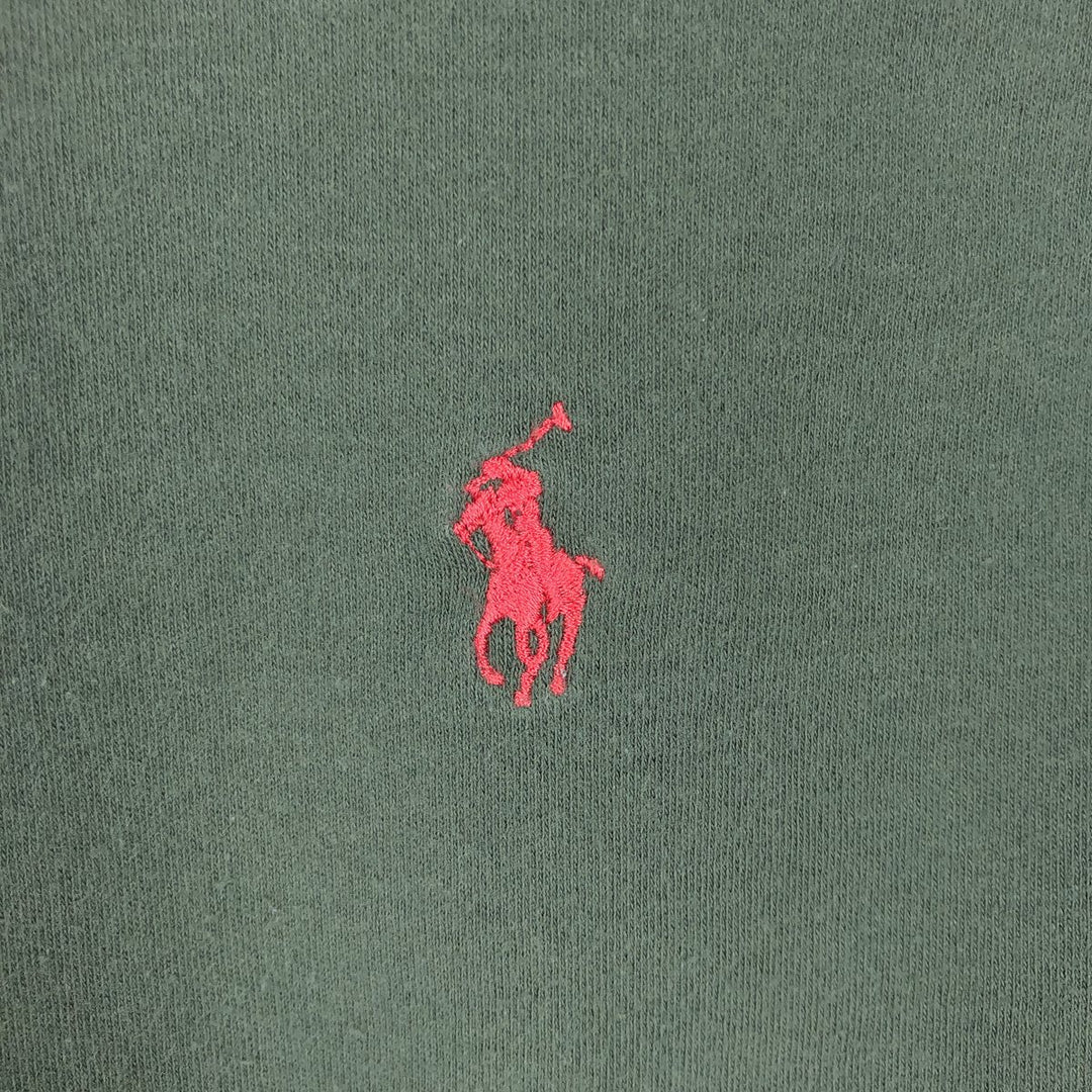 Ralph Lauren POLO SPORT turtleneck long-sleeved T-shirt (Men's size L equivalent) cotton green type Vintage Second Hand