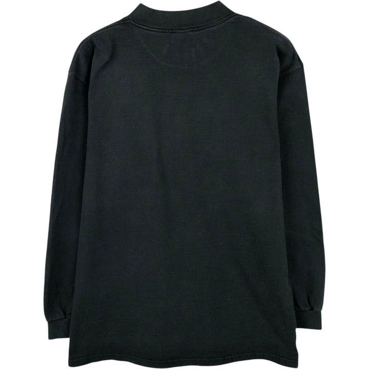 90'S Nike Mock Neck Long-Sleeve T-Shirt, Made in USA, Men's Size L (Equivalent), Vintage cotton black type Vintage Second Hand