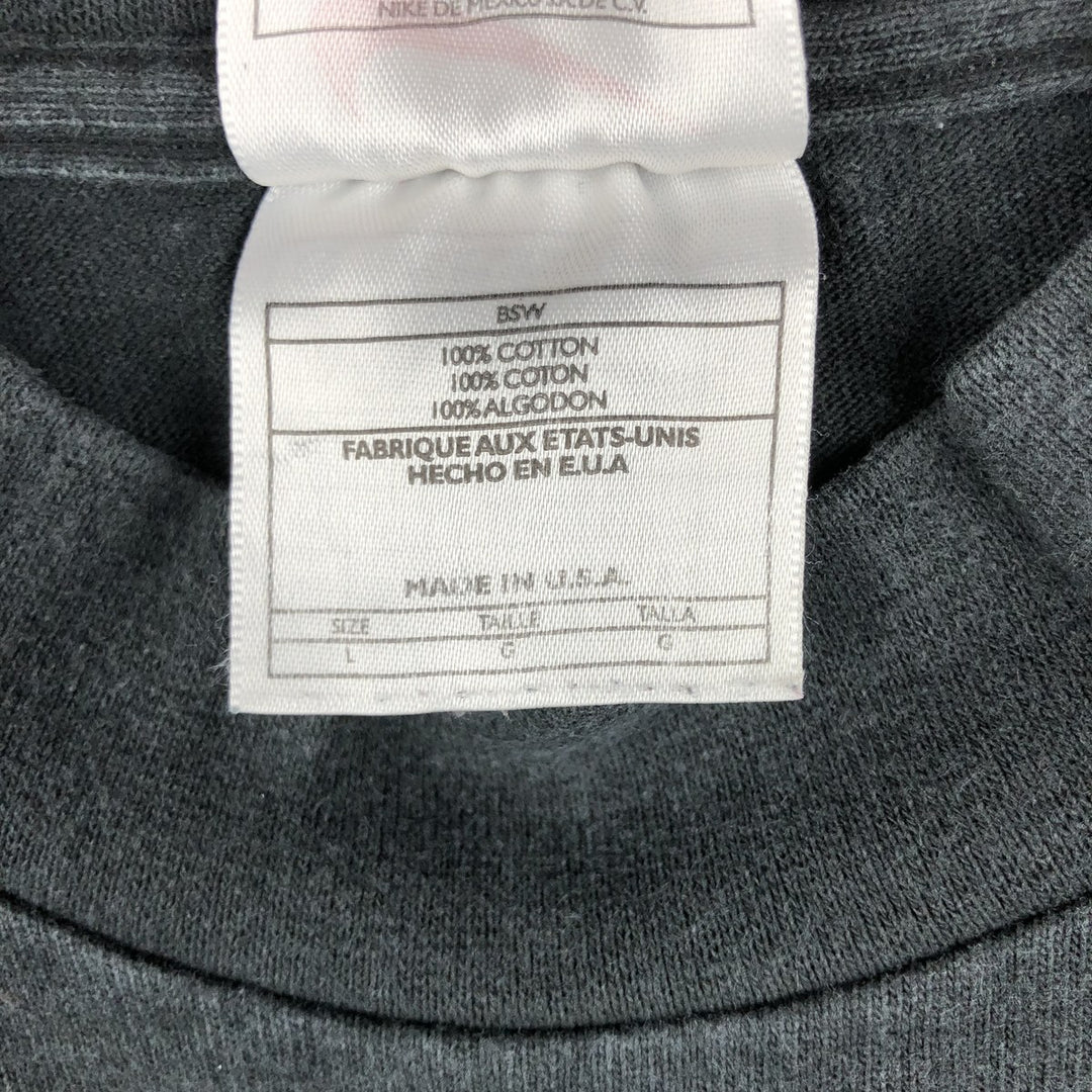 90'S Nike Mock Neck Long-Sleeve T-Shirt, Made in USA, Men's Size L (Equivalent), Vintage cotton black type Vintage Second Hand