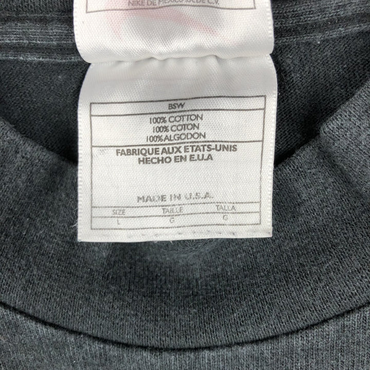 90'S Nike Mock Neck Long-Sleeve T-Shirt, Made in USA, Men's Size L (Equivalent), Vintage cotton black type Vintage Second Hand