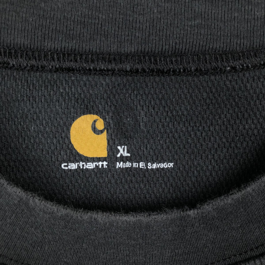Carhartt Thermal Ron T-shirt, Honeycomb, Men's XL size cotton Charcoal Vintage Second Hand