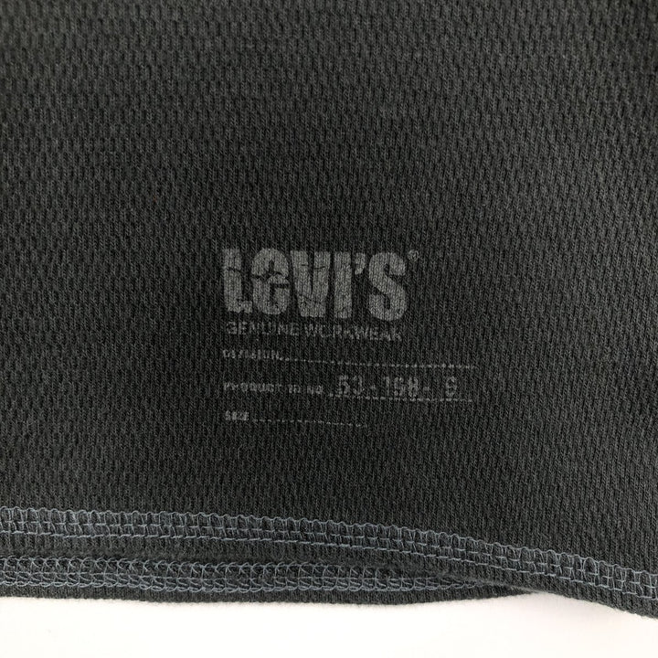 Levi's Thermal Long-Sleeve T-Shirt, Honeycomb Pattern, Men's Size L (equivalent) cotton black type Vintage Second Hand