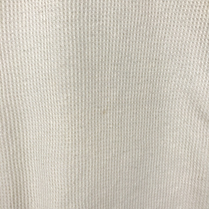 Thermal long-sleeve waffle T-shirt, men's size S equivalent. unclear pale white type Vintage Second Hand