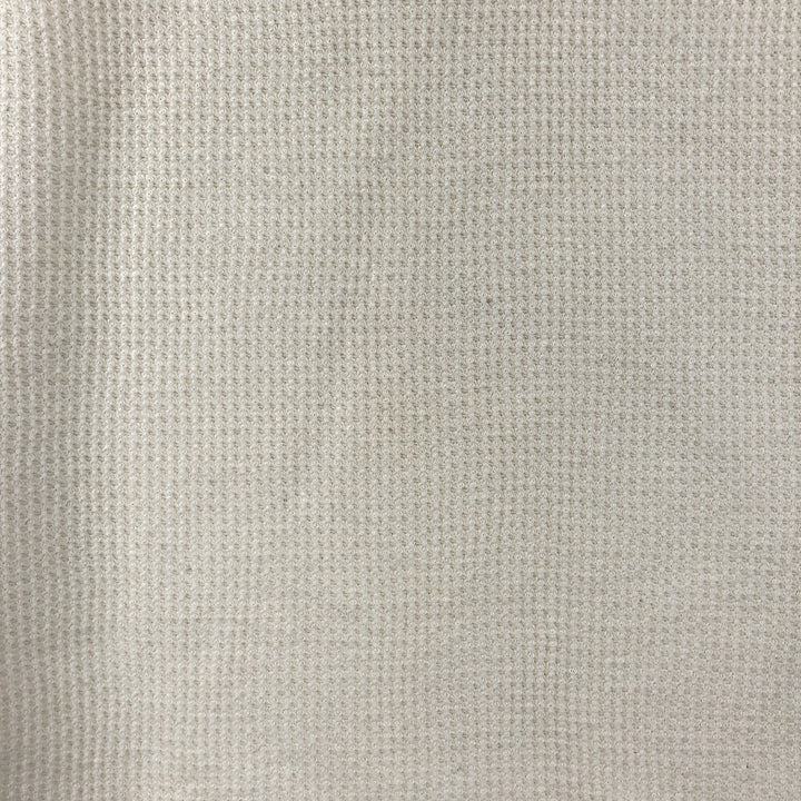 Thermal long-sleeve waffle T-shirt, men's size S equivalent. unclear pale white type Vintage Second Hand