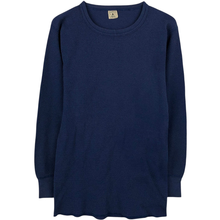 NORTHWEST TERRITORY Thermal Long-Sleeve T-Shirt, Waffle Knit, Made in USA, Men's XL equivalent. cotton blue type Vintage Second Hand