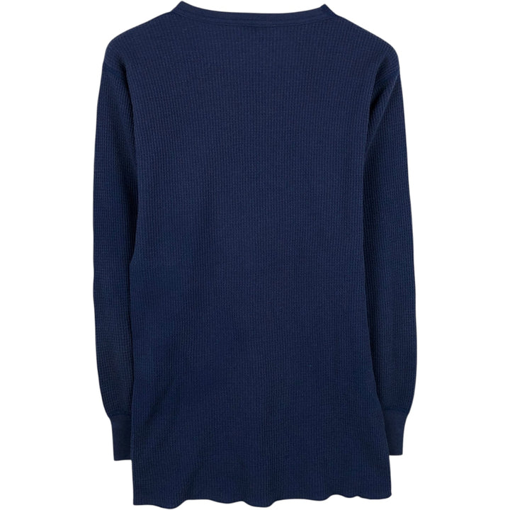 NORTHWEST TERRITORY Thermal Long-Sleeve T-Shirt, Waffle Knit, Made in USA, Men's XL equivalent. cotton blue type Vintage Second Hand