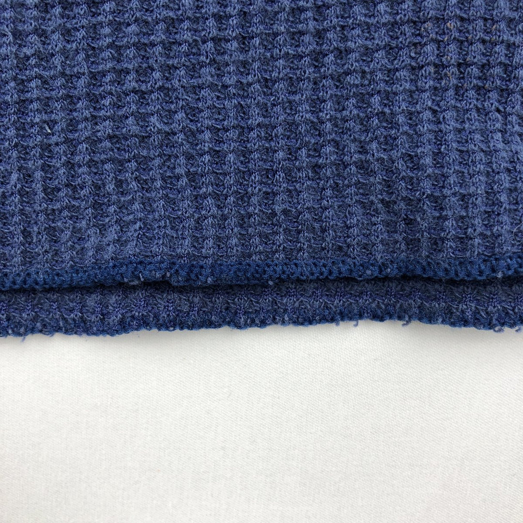 NORTHWEST TERRITORY Thermal Long-Sleeve T-Shirt, Waffle Knit, Made in USA, Men's XL equivalent. cotton blue type Vintage Second Hand