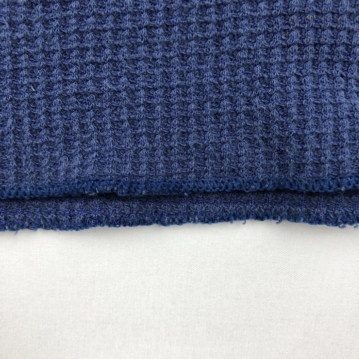 NORTHWEST TERRITORY Thermal Long-Sleeve T-Shirt, Waffle Knit, Made in USA, Men's XL equivalent. cotton blue type Vintage Second Hand