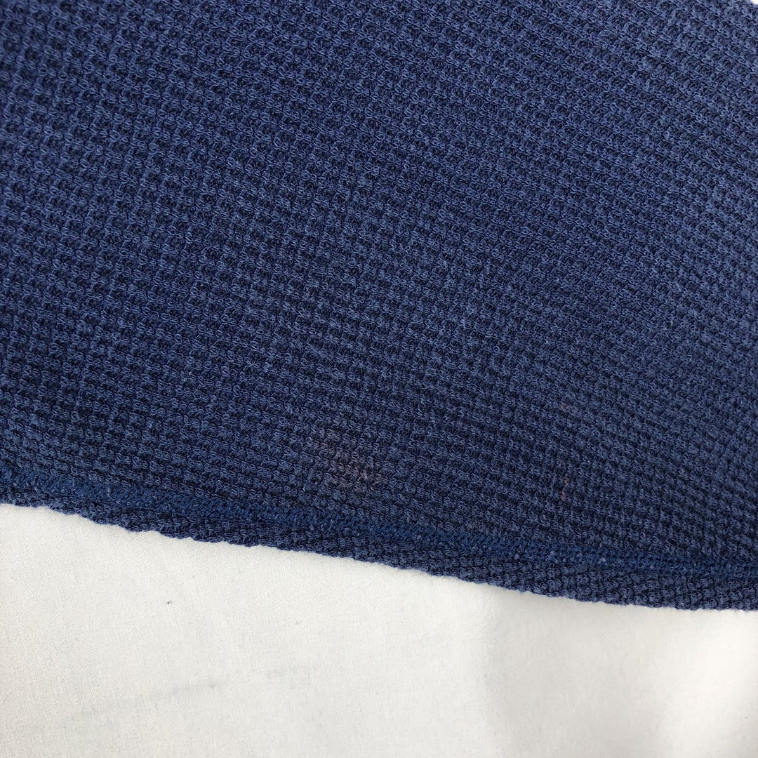 NORTHWEST TERRITORY Thermal Long-Sleeve T-Shirt, Waffle Knit, Made in USA, Men's XL equivalent. cotton blue type Vintage Second Hand