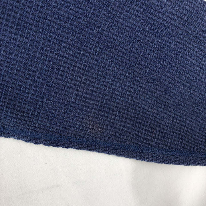 NORTHWEST TERRITORY Thermal Long-Sleeve T-Shirt, Waffle Knit, Made in USA, Men's XL equivalent. cotton blue type Vintage Second Hand