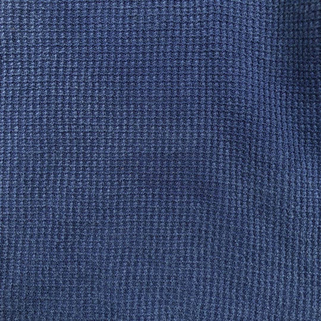 NORTHWEST TERRITORY Thermal Long-Sleeve T-Shirt, Waffle Knit, Made in USA, Men's XL equivalent. cotton blue type Vintage Second Hand