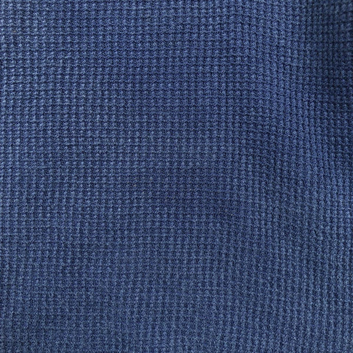 NORTHWEST TERRITORY Thermal Long-Sleeve T-Shirt, Waffle Knit, Made in USA, Men's XL equivalent. cotton blue type Vintage Second Hand