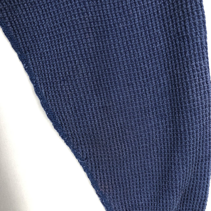 NORTHWEST TERRITORY Thermal Long-Sleeve T-Shirt, Waffle Knit, Made in USA, Men's XL equivalent. cotton blue type Vintage Second Hand