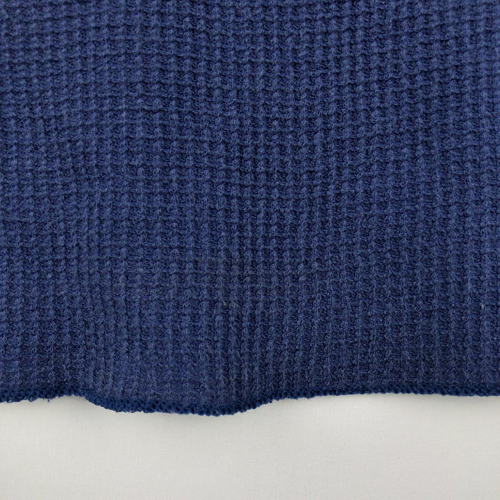 NORTHWEST TERRITORY Thermal Long-Sleeve T-Shirt, Waffle Knit, Made in USA, Men's XL equivalent. cotton blue type Vintage Second Hand