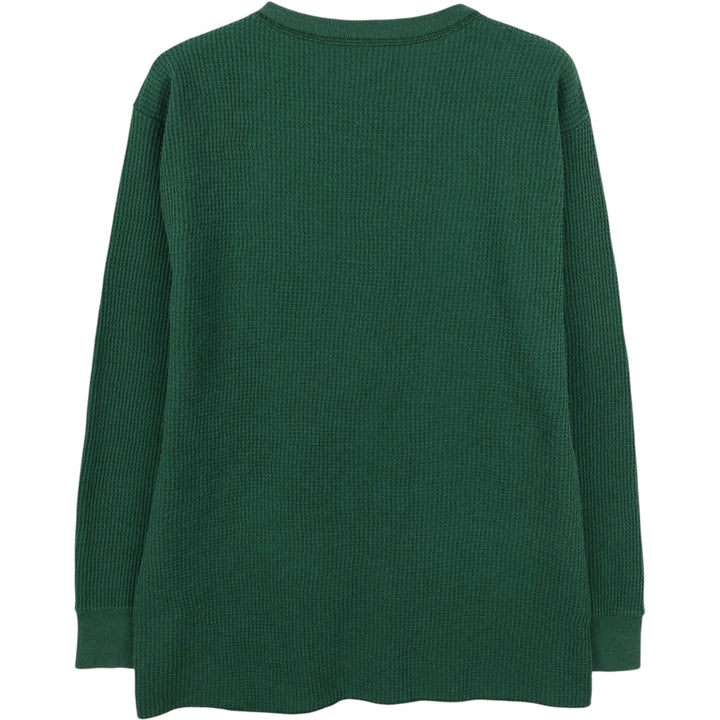 80s-90'S Lee Thermal Long-Sleeve T-Shirt, Made in USA, Men's Size L (Equivalent), Vintage cotton green type Vintage Second Hand