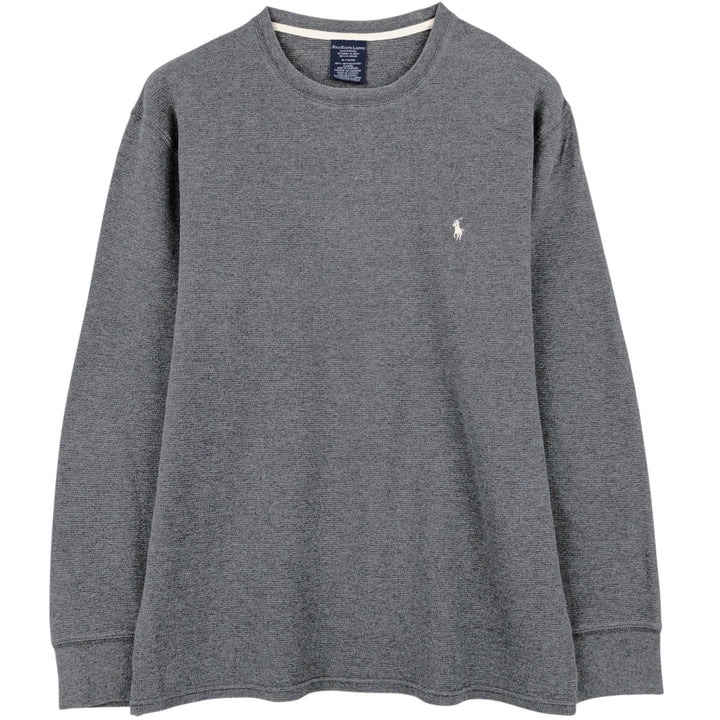 Ralph Lauren POLO RALPH LAUREN SLEEPWEAR Thermal Long T-shirt Waffle Men's XL cotton gray type Vintage Second Hand