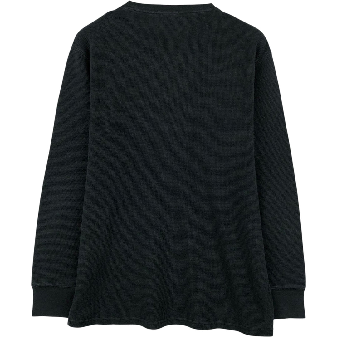 Ralph Lauren POLO RALPH LAUREN SLEEPWEAR Thermal Long T-shirt Waffle Men's L size cotton black type Vintage Second Hand