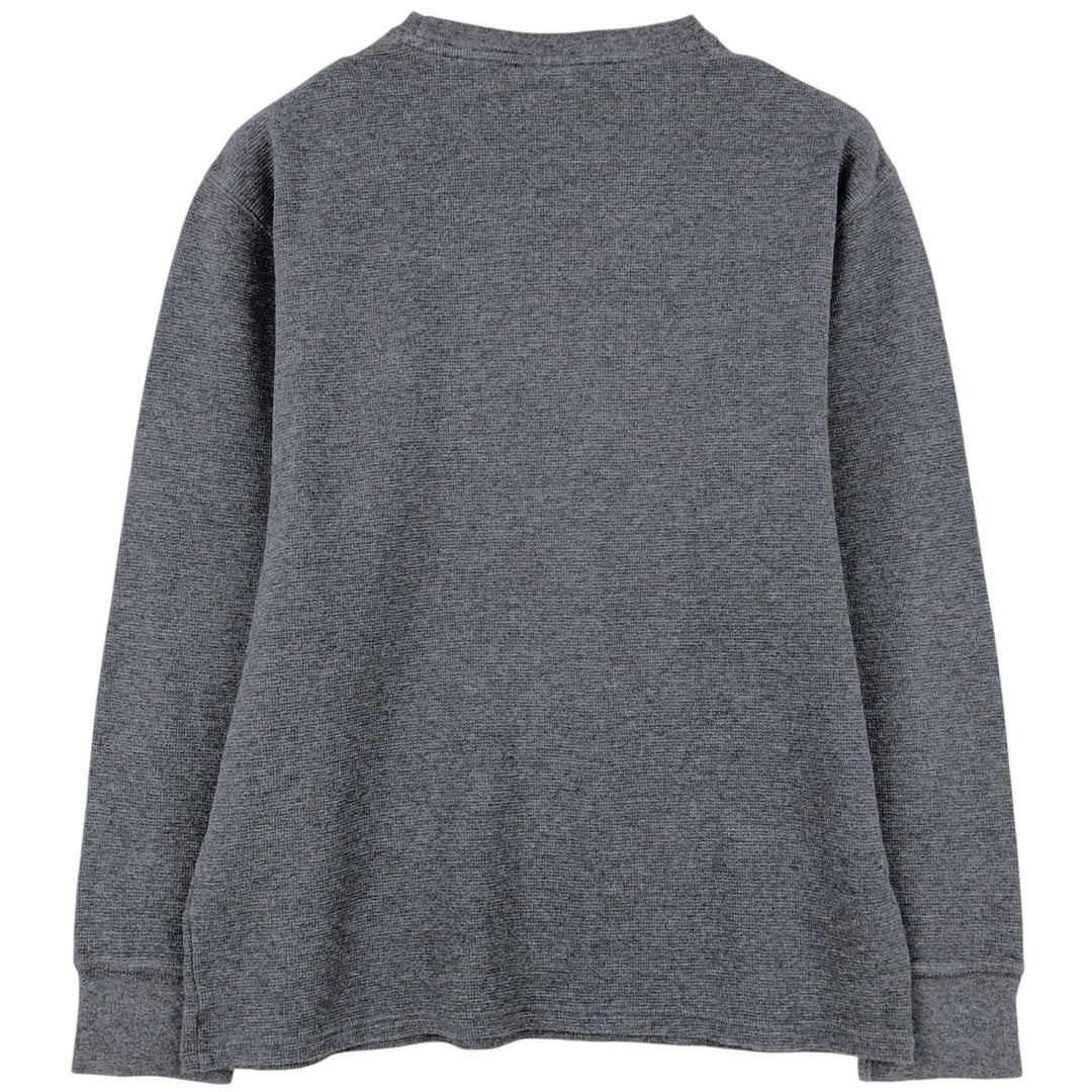 Ralph Lauren POLO RALPH LAUREN SLEEPWEAR Thermal Long T-shirt Waffle Men's L size cotton gray type Vintage Second Hand
