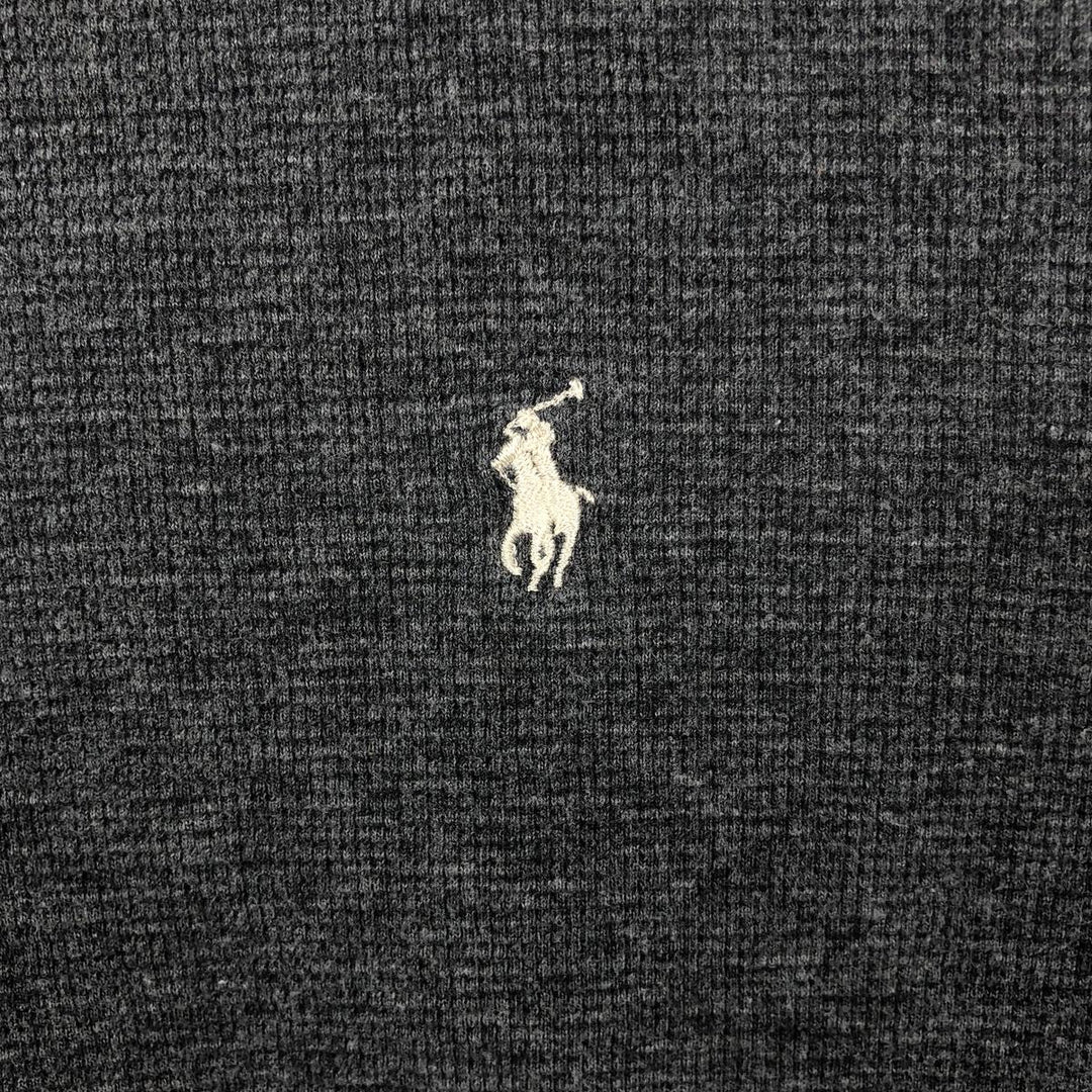 Ralph Lauren POLO RALPH LAUREN SLEEPWEAR Thermal Long T-shirt Waffle Men's L size cotton gray type Vintage Second Hand