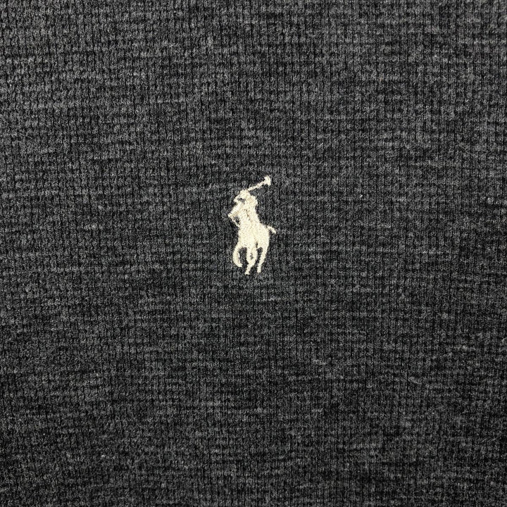 Ralph Lauren POLO RALPH LAUREN SLEEPWEAR Thermal Long T-shirt Waffle Men's L size cotton gray type Vintage Second Hand