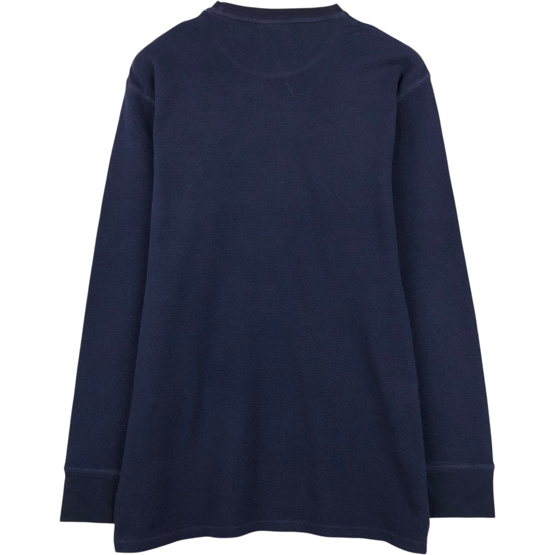 Ralph Lauren POLO RALPH LAUREN SLEEPWEAR Thermal Long T-shirt Waffle Men's XXL cotton navy blue type Vintage Second Hand