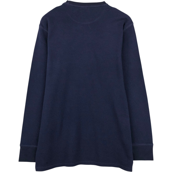 Ralph Lauren POLO RALPH LAUREN SLEEPWEAR Thermal Long T-shirt Waffle Men's XXL cotton navy blue type Vintage Second Hand