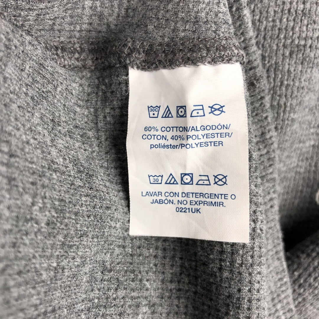 Ralph Lauren POLO RALPH LAUREN SLEEPWEAR Thermal Long T-shirt Honeycomb Men's L size cotton gray type Vintage Second Hand