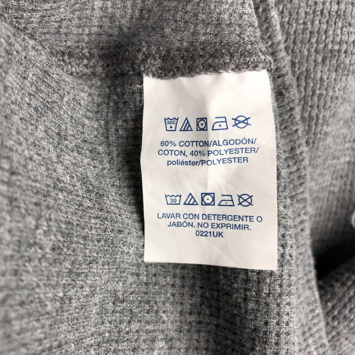Ralph Lauren POLO RALPH LAUREN SLEEPWEAR Thermal Long T-shirt Honeycomb Men's L size cotton gray type Vintage Second Hand
