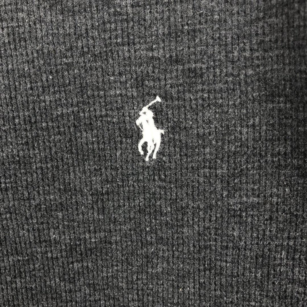 Ralph Lauren POLO RALPH LAUREN SLEEPWEAR Thermal Long T-shirt Honeycomb Men's L size cotton gray type Vintage Second Hand
