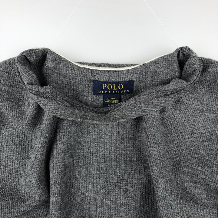 Ralph Lauren POLO RALPH LAUREN SLEEPWEAR Thermal Long T-shirt Honeycomb Men's L size cotton gray type Vintage Second Hand