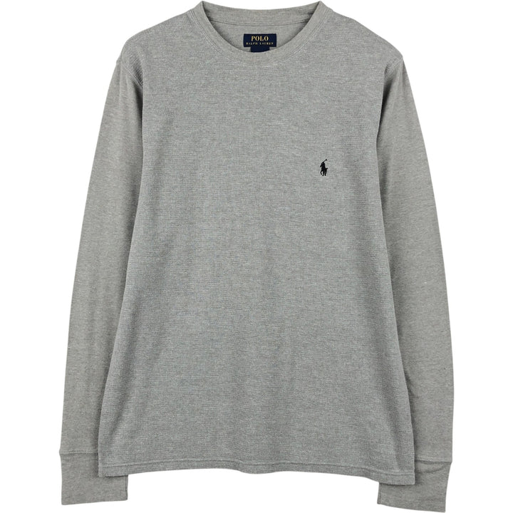 Ralph Lauren POLO RALPH LAUREN Thermal Ron T-shirt Honeycomb Men's L size cotton gray type Vintage Second Hand
