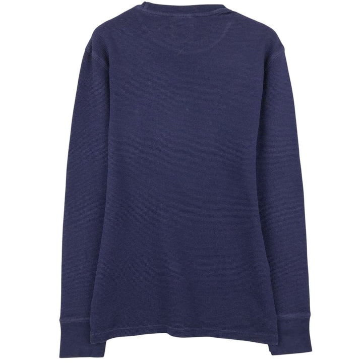 Ralph Lauren POLO RALPH LAUREN SLEEPWEAR Thermal Long T-Shirt, Waffle, Men's Size Small cotton navy blue type Vintage Second Hand