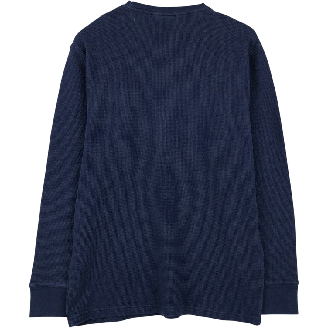 Ralph Lauren POLO RALPH LAUREN SLEEPWEAR Thermal Long T-shirt Waffle Men's XL cotton navy blue type Vintage Second Hand